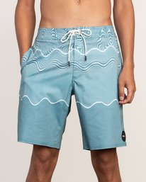 2 Pulled Lines Trunk - 19" Boardshorts for Men  N1BSRERVP9 RVCA