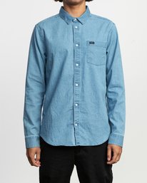 1 Nakama - Long Sleeves Denim Shirt for Men  N1SHRTRVP9 RVCA
