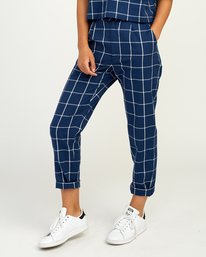 0 Hey Now - Grid Trousers for Women  N3PTRDRVP9 RVCA