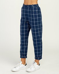 3 Hey Now - Grid Trousers for Women  N3PTRDRVP9 RVCA
