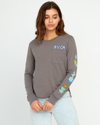 0 Kristen Liu Wong Cacti - Long Sleeves T-Shirt for Women  P3LSRARVS9 RVCA
