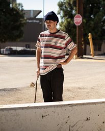5 Deadbeat Stripe  - Short Sleeve Knit T-Shirt  Q1KTRARVF9 RVCA
