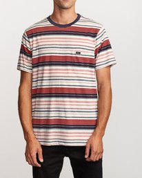 1 Deadbeat Stripe  - Short Sleeve Knit T-Shirt  Q1KTRARVF9 RVCA