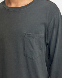 4 PTC Pigment  - Camiseta de manga larga para Hombre Negro Q1KTRPRVF9 RVCA