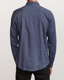 2 Prelude Floral  - Long Sleeve Shirt Blue Q1SHRBRVF9 RVCA