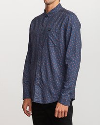 4 Prelude Floral  - Long Sleeve Shirt Blue Q1SHRBRVF9 RVCA
