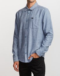 4 Black Sand Flannel  - Long Sleeve Shirt  Q1SHRLRVF9 RVCA