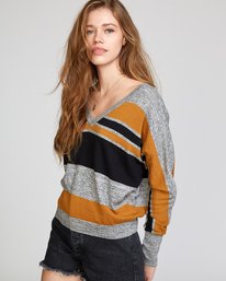 3 Carter  - Gestreiftes Sweatshirt für Frauen  Q3JPRFRVF9 RVCA
