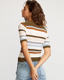 1 Nora  - Striped Knit Sweater  Q3JPRGRVF9 RVCA
