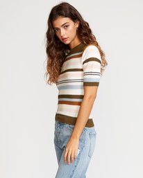 2 Nora  - Striped Knit Sweater  Q3JPRGRVF9 RVCA