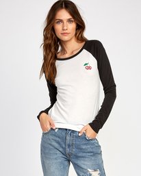 0 Cherries  - Baseball T-Shirt  Q3LSRARVF9 RVCA