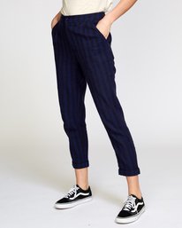 2 Scout  - Pantaloni a Righe da Donna  Q3PTRDRVF9 RVCA