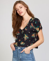 0 Melissa Grisancich Voyage  - Camisa abotonada para Mujer  Q3SHRARVF9 RVCA