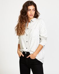 0 Hera  - Camisa abotonada holgada para Mujer Blanco Q3SHRBRVF9 RVCA