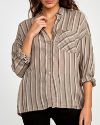 2 Hera  - Camisa abotonada holgada para Mujer  Q3SHRBRVF9 RVCA