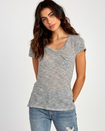 0 Vinyl  - Short Sleeve Jersey Knit T-Shirt  Q3TPRCRVF9 RVCA