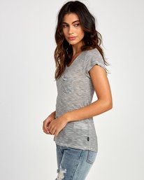 3 Vinyl  - Short Sleeve Jersey Knit T-Shirt  Q3TPRCRVF9 RVCA