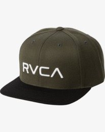 0 RVCA Twill - Gorra de cierre ajustable para Hombre  Q5CPRCRVF9 RVCA