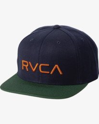 0 RVCA Twill - Gorra de cierre ajustable para Hombre Azul Q5CPRCRVF9 RVCA