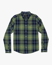 0 Kevin Spanky Okapi Plaid - Long Sleeve Shirt for Men  R1SHRBRVW9 RVCA