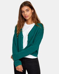 0 Authority - Knitted Button-Up Cardigan for Women  R3JPRERVW9 RVCA