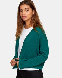 3 Authority - Knitted Button-Up Cardigan for Women  R3JPRERVW9 RVCA