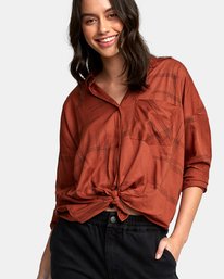 2 Hera - Oversized Button-Up Shirt for Women  R3SHRBRVW9 RVCA