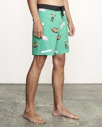 5 Hot Fudge Trunk 18" - Printed Board Shorts for Men Green S1BSRMRVP0 RVCA