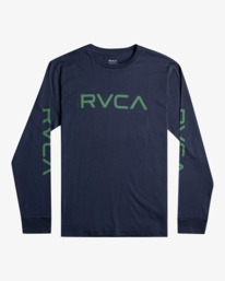 0 Big RVCA - Maglietta a Maniche Lunghe da Uomo Blue S1LSRARVP0 RVCA