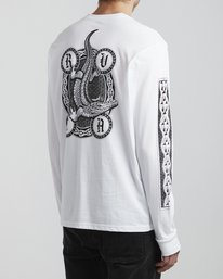 5 Benjamin Jeanjean Croco - Long Sleeve T-Shirt for Men White S1LSRCRVP0 RVCA