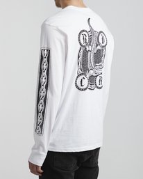 6 Benjamin Jeanjean Croco - Long Sleeve T-Shirt for Men White S1LSRCRVP0 RVCA