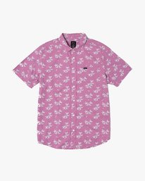 0 Easy Palms - Palm Print Shirt for Men Pink S1SHRGRVP0 RVCA