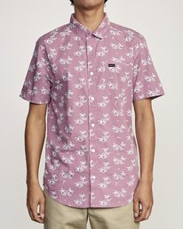 1 Easy Palms - Palm Print Shirt for Men Pink S1SHRGRVP0 RVCA