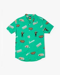 0 Hot Fudge - Chemise manches courtes imprimée pour Homme Vert S1SHRJRVP0 RVCA