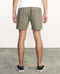 1 Escape Elastic  - Solid Elastic Waist Short for Men Green S1WKRLRVP0 RVCA