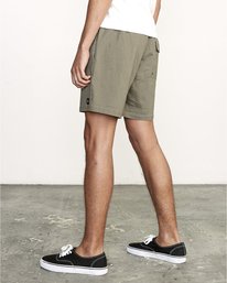 3 Escape Elastic  - Solid Elastic Waist Short for Men Green S1WKRLRVP0 RVCA