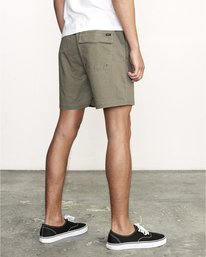 4 Escape Elastic  - Solid Elastic Waist Short for Men Green S1WKRLRVP0 RVCA