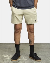 0 Escape Elastic  - Solid Elastic Waist Short for Men Beige S1WKRLRVP0 RVCA