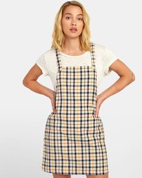 Allen Plaid Plaid Jumper Dress for Women RVCA