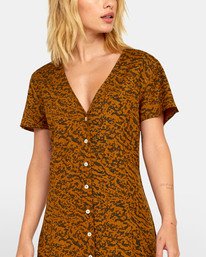 2 Guilt Dress - Vestito Stampato con Abbottonatura da Donna  S3DRRORVP0 RVCA