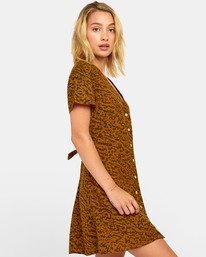 5 Guilt Dress - Vestito Stampato con Abbottonatura da Donna  S3DRRORVP0 RVCA