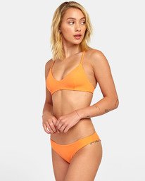 2 Solid Cheeky - Cheeky Bikini Bottoms for Women Orange S3SBRLRVP0 RVCA