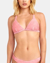 3 Salt Wash Racer - Top de bikini de triángulo con punto acanalado para Mujer  S3STRARVP0 RVCA
