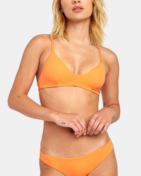 3 Solid Cross Back - Bikini Top for Women Orange S3STRLRVP0 RVCA