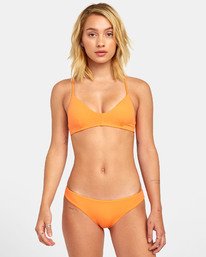 0 Solid Cross Back - Bikini Top for Women Orange S3STRLRVP0 RVCA
