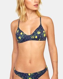 4 Dazed Crossback - Printed Crossback Bikini Top for Women Black S3STRWRVP0 RVCA