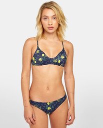0 Dazed Crossback - Printed Crossback Bikini Top for Women Black S3STRWRVP0 RVCA