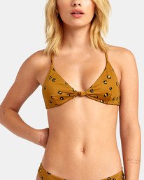 3 Chitah Knot Crossback - Haut de bikini triangle imprimé pour Femme  S3STRXRVP0 RVCA