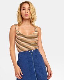 3 Margot - Striped Tank Top for Women  S3TPRLRVP0 RVCA