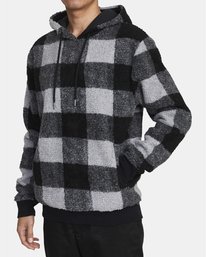 2 Ells Plaid - Sherpa Hoodie for Men  U1FLVERVF0 RVCA